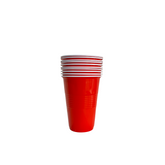 VASO 450 ML ROJO X10